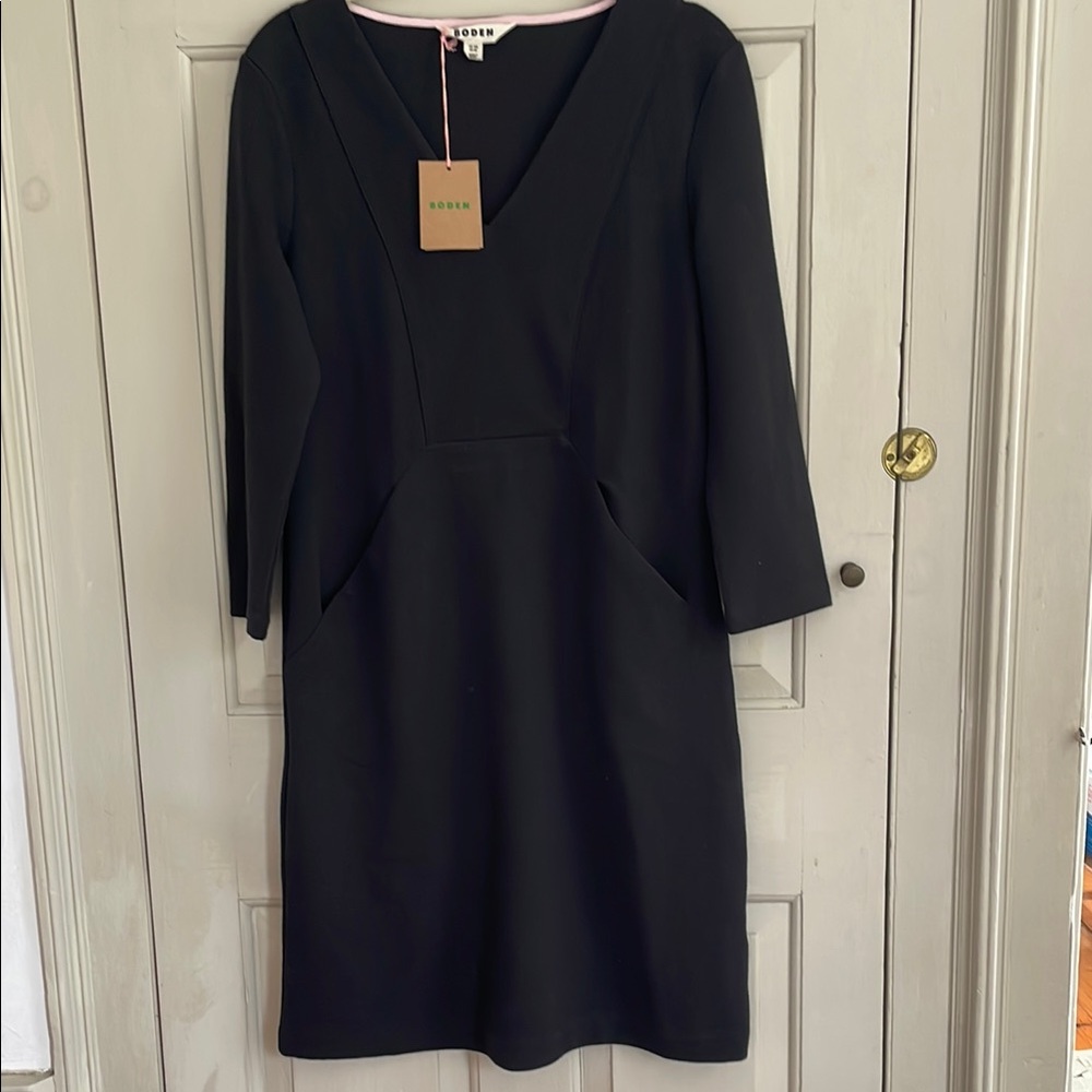 Boden Bronte Ottoman Black Dress